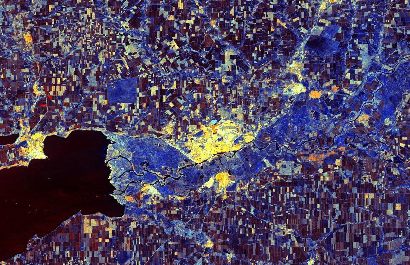 Синтезированное радиолокационное изображение Sentinel-1, 14.08.2019. Ростов-на-Дону